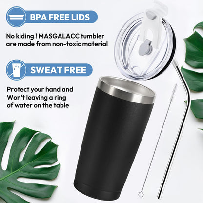 MASGALACC Funny Retirement Gift for Men, Dad, Grandpa, Father - 20oz Insulated Coffee Mug - Gag 40th, 50th, 60th, 70th, 80th Birthday Gift for Him from Son, Daughter, Friend
