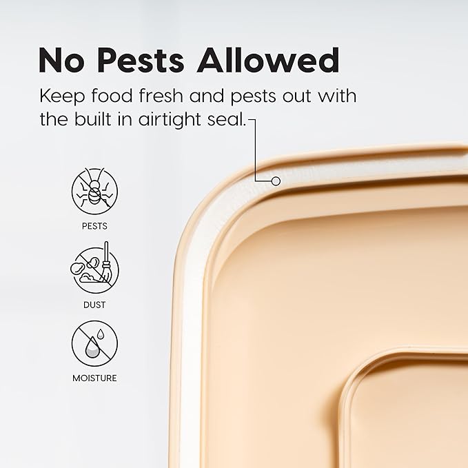 IRIS USA Airtight Dog Food Storage Container, WeatherPro, Removable Wheels