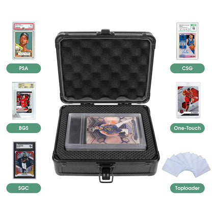 SolidCase Single Sport Card Case for PSA BGS SGC Slabs,Mini Slab Case for sports card, Deluxe Small graded Card Case for baseball card slabs Compatible with up to 2 PSA slabs or 2 BGS Slabs