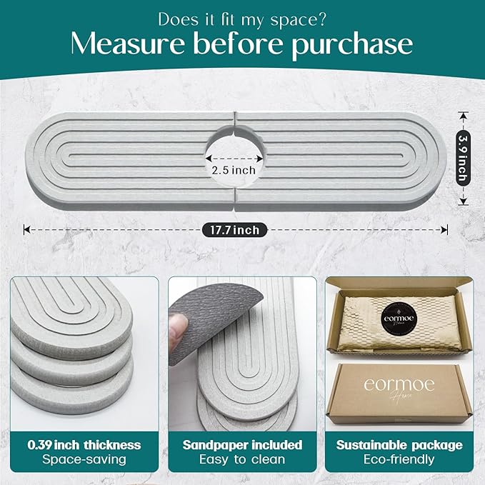 Diatomite Sink Splash Guard
