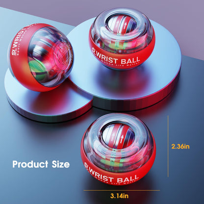 Wrist Trainer Ball Auto-Start Gyroscopic Forearm Exerciser Gyro Ball for Strengthen Arms, Fingers, Bones and Muscles