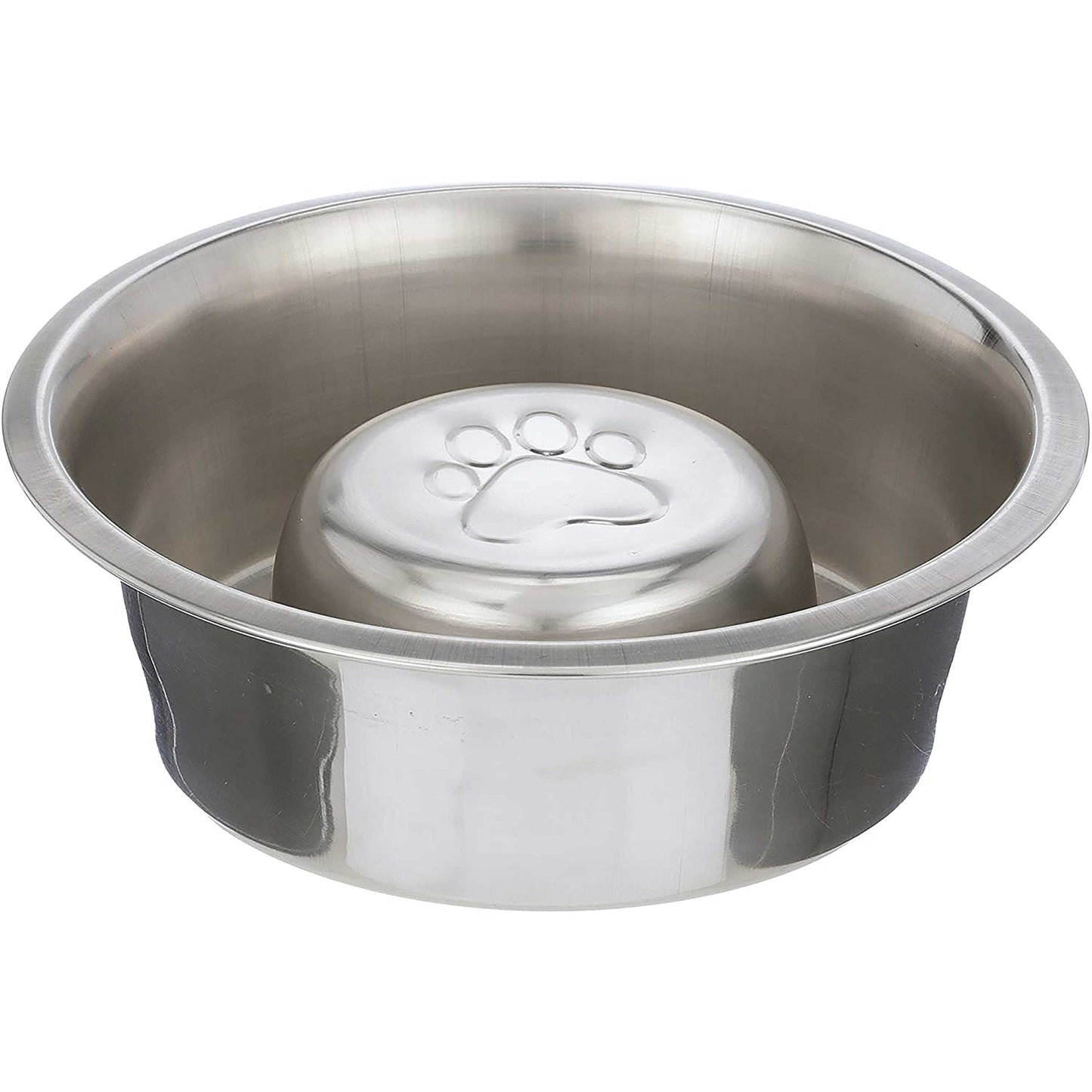 Neater Pet Brands Stainless Steel Slow Feed Dog Bowl for Fast Eating Large Breed, Metal Slow Feeder Dog Bowl Fits in Large Neater Feeders, for Puppy or Dogs (>40 lbs), 3 Cup Food Capacity