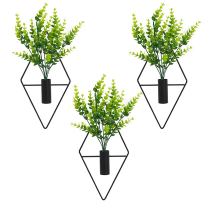 Neiteli 3 Pcs Wall Plants Artificial Decor,Boho Wall Decor,Home Office Living Room Wall Decor(Eucalyptus)