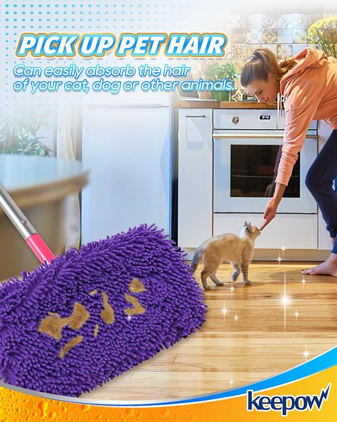8Pcs Reusable Microfiber Mop Pads Compatible