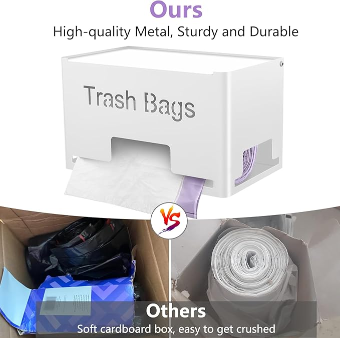 2-Pack Trash Bag Holder Dispenser, Stackable Garbage Bag Dispenser, Extra Large