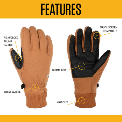 Carhartt Men's C-touch Cold Weather Gloves, Black, L Pack of 1 UK