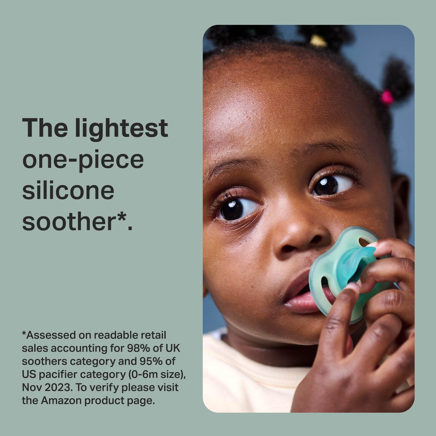 Tommee Tippee Ultra-Light StayPut Day and Night Dummies, 6-18m, 4 Pack, One-Piece Silicone Soother, Soft Skin Feel