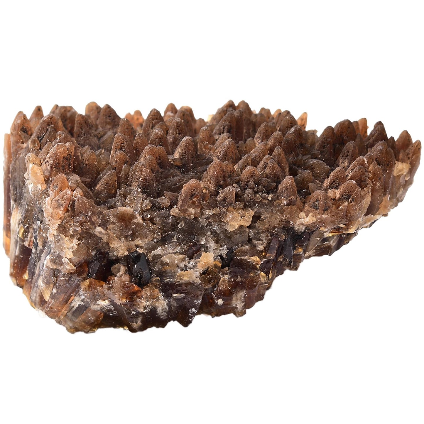 JIC Gem Natural Amber Calcite Healing Crystal Cluster Geode Raw Irregular Mineral Gemstone Large Home Decor 1.1-1.54 Lbs