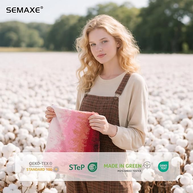 SEMAXE Hand Towels for Bathroom, 100% Cotton Towels