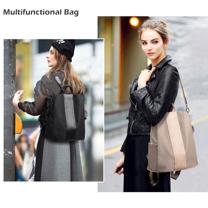 LOSMILE Women's Backpack, Rucksack Nylon School Bag Ladies Handbag Shoulder Bags Lightweight Daypack Anti-Theft Bags