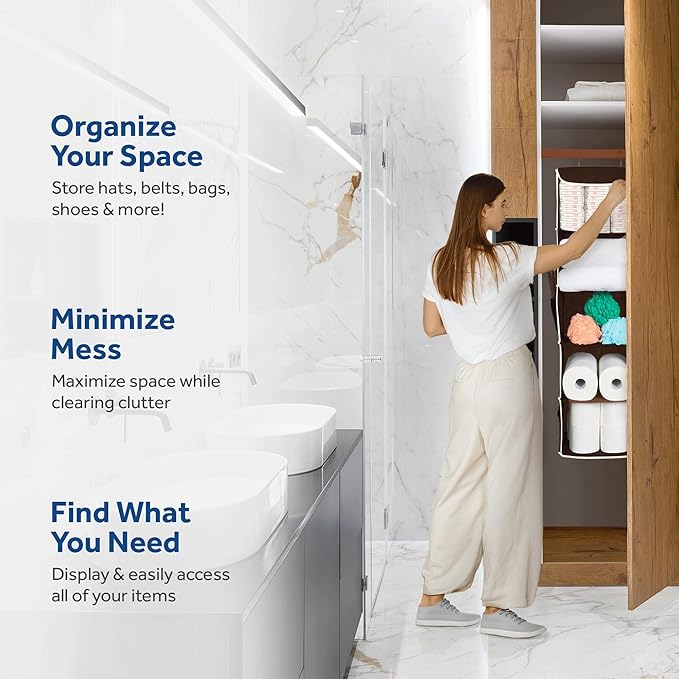 ZOBER Hanging Closet Organizer, 5-Shelf