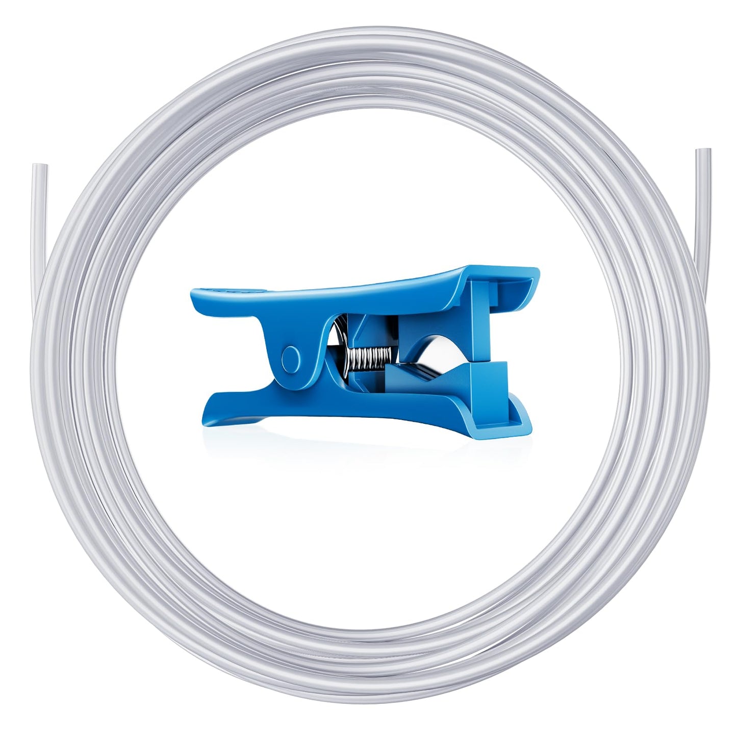 YOOPAI PTFE Teflon Tubing 5M with Cutter, 2.5mm ID × 4mm OD PTFE Teflon Tube Fits Direct Drive Extruder 3D Printer, for Bambu Lab A1/A1 mini/P1P/P1S/X1C, Creality K1/K1 Max/Ender 3 V3 (White)