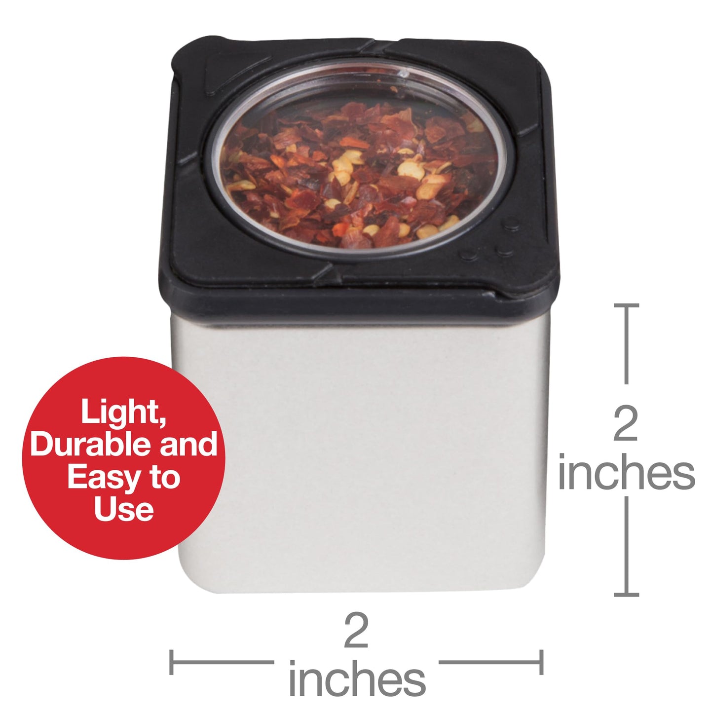 Set of 24 Magnetic Spice Jars, Shake or Pour Containers Attach to Most Refrigerator Doors & Appliances, Seasoning Dispensers- Easy Open Window Top Shakers- Salt Pepper Organizers, Space Saving Baking