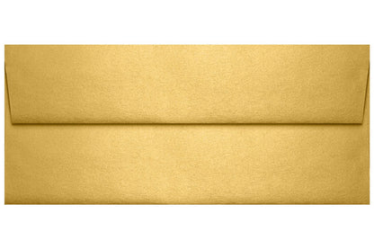 LUXPaper #9 Slimline Invitation Envelopes | Peel & Press | 3 7/8" x 8 7/8" | Gold Metallic | 80lb. Text | 50 Qty