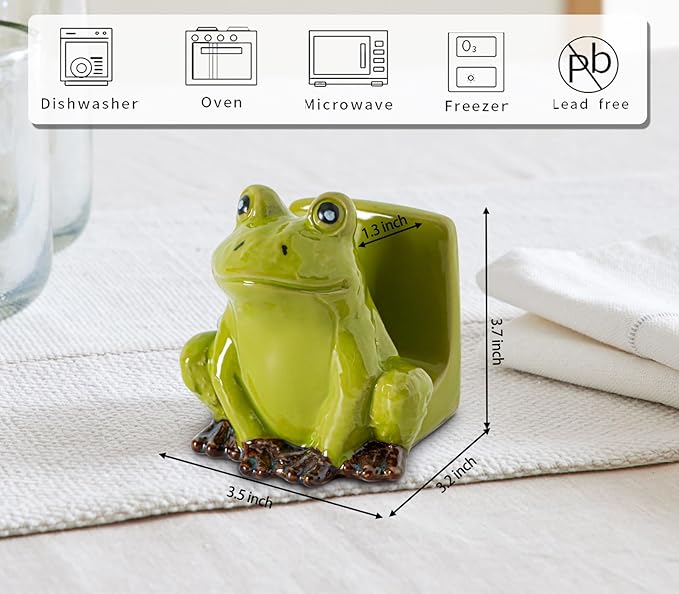 Frog Sponge Holder for Kitchen Sink Cute Kitchen Sponge Holder Ceramic Kitchen