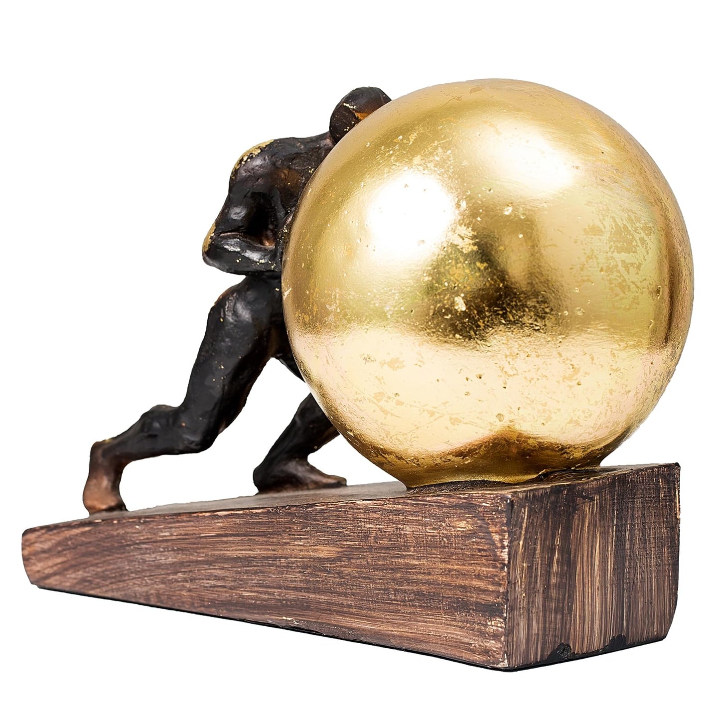 Lukitas Sisyphus Sculpture Home Decor, Struggler Statue, Sportsman Figurine Ornament for Office Living Room, Resin L8.5''