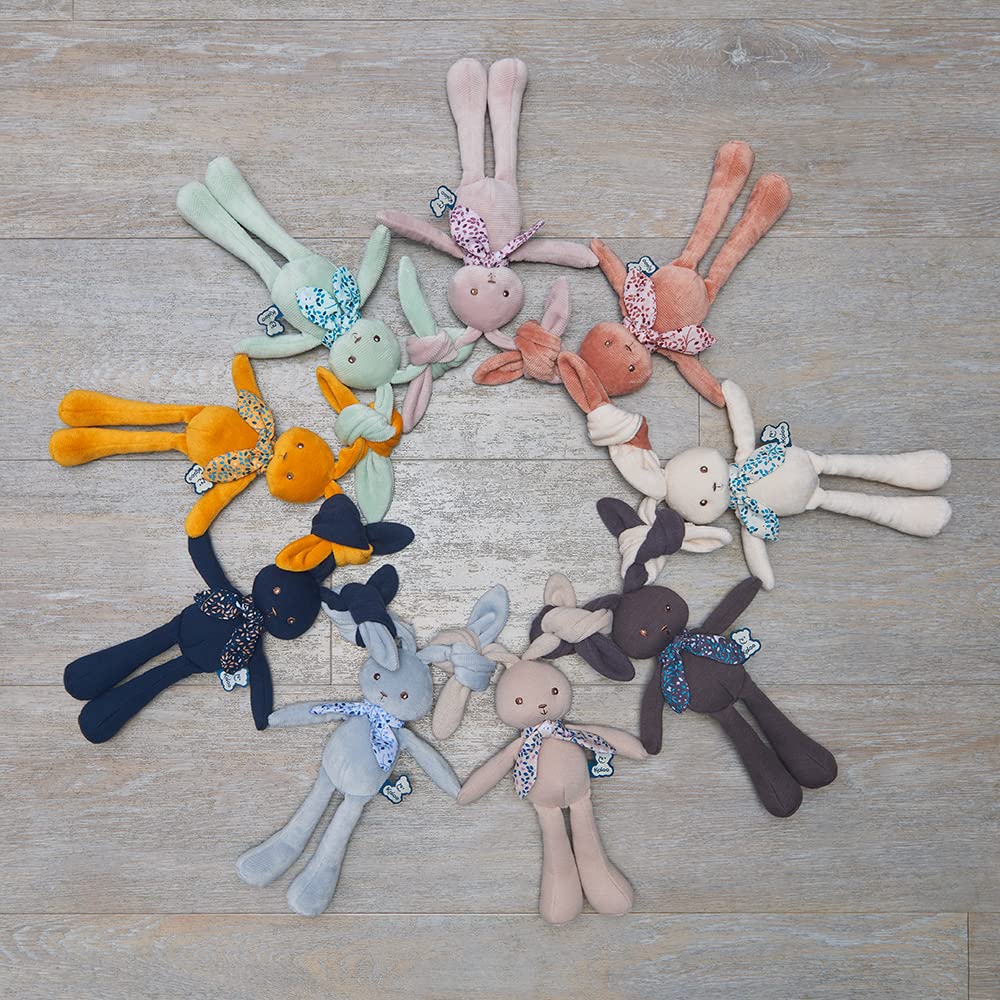 Kaloo - Lapinoo - Rabbit Doll - Baby’s Bi-Material Jersey & Knit Fabric Toy - 9.8"/25 cm - Pink Colour - Ultra-Soft materials - Gift Box - K972202