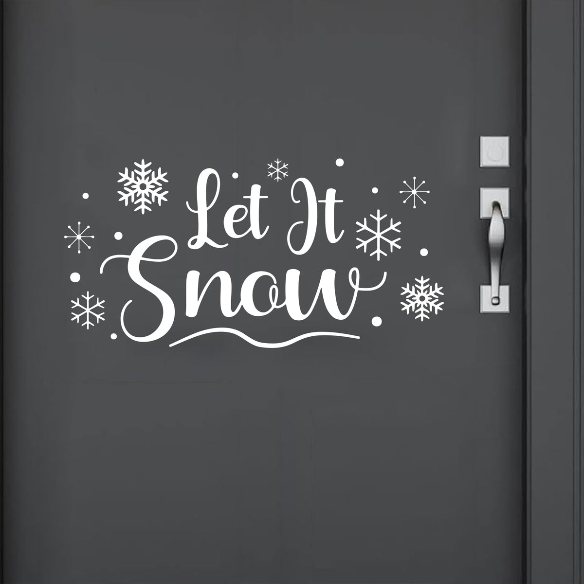Let It Snow Snowflake Decals - Winter Snowflake Wall Stickers,Mural Stickers for Winter Xmas Home Refrigerator Wall Window Decor, Room Mural Stickers Wall Decals for Party Home Kitchen Decorations