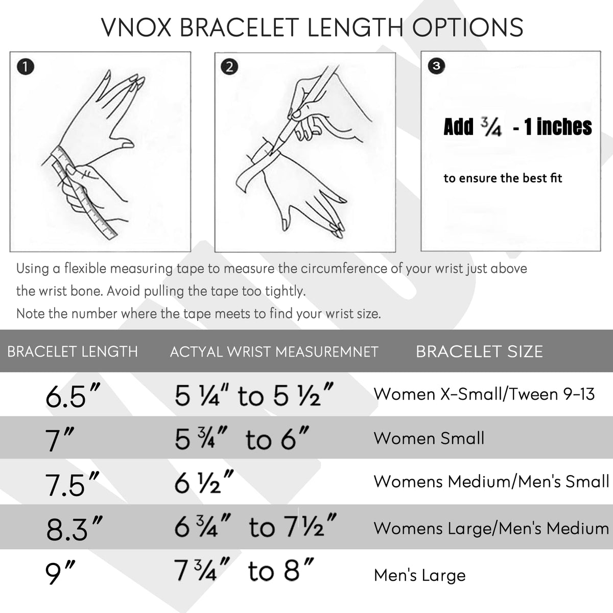 VNOX Silver Chain Bracelets for Men - 5 Pcs Solid Stainless Steel Rope/Figaro/Paperclip/Cuban Link Curb Chunky Chain Bracelet Set Wrist Band for Men Women,8.3 Inches