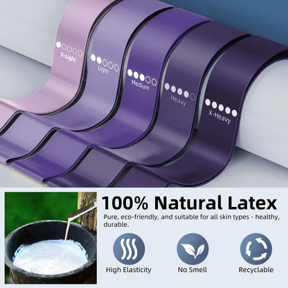Resistance Loop Exercise Bands for Home Fitness, Yoga Pilates, Stretching, Strength Training, and Physical Therapy - Elastic Bands Set Workout Bands for Women&Men (5pcs Set)