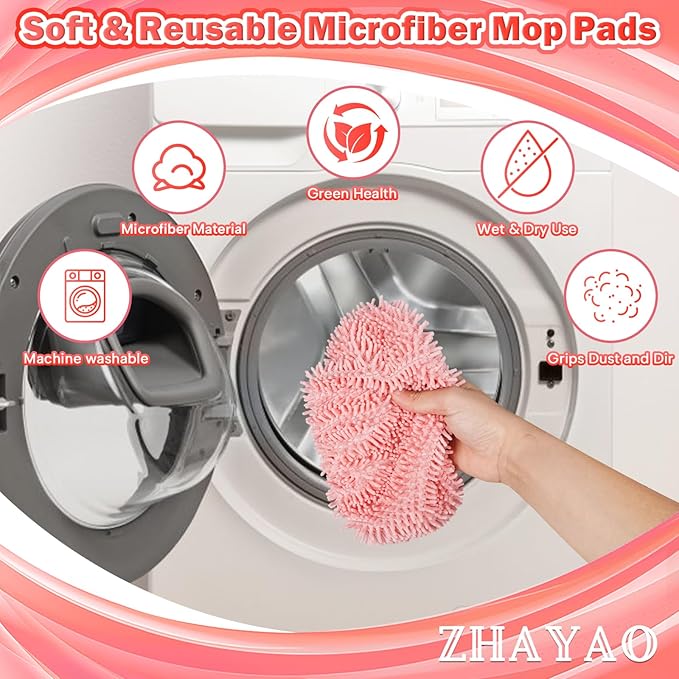 Reusable 100% Coral Fleece Mop Pads Compatible