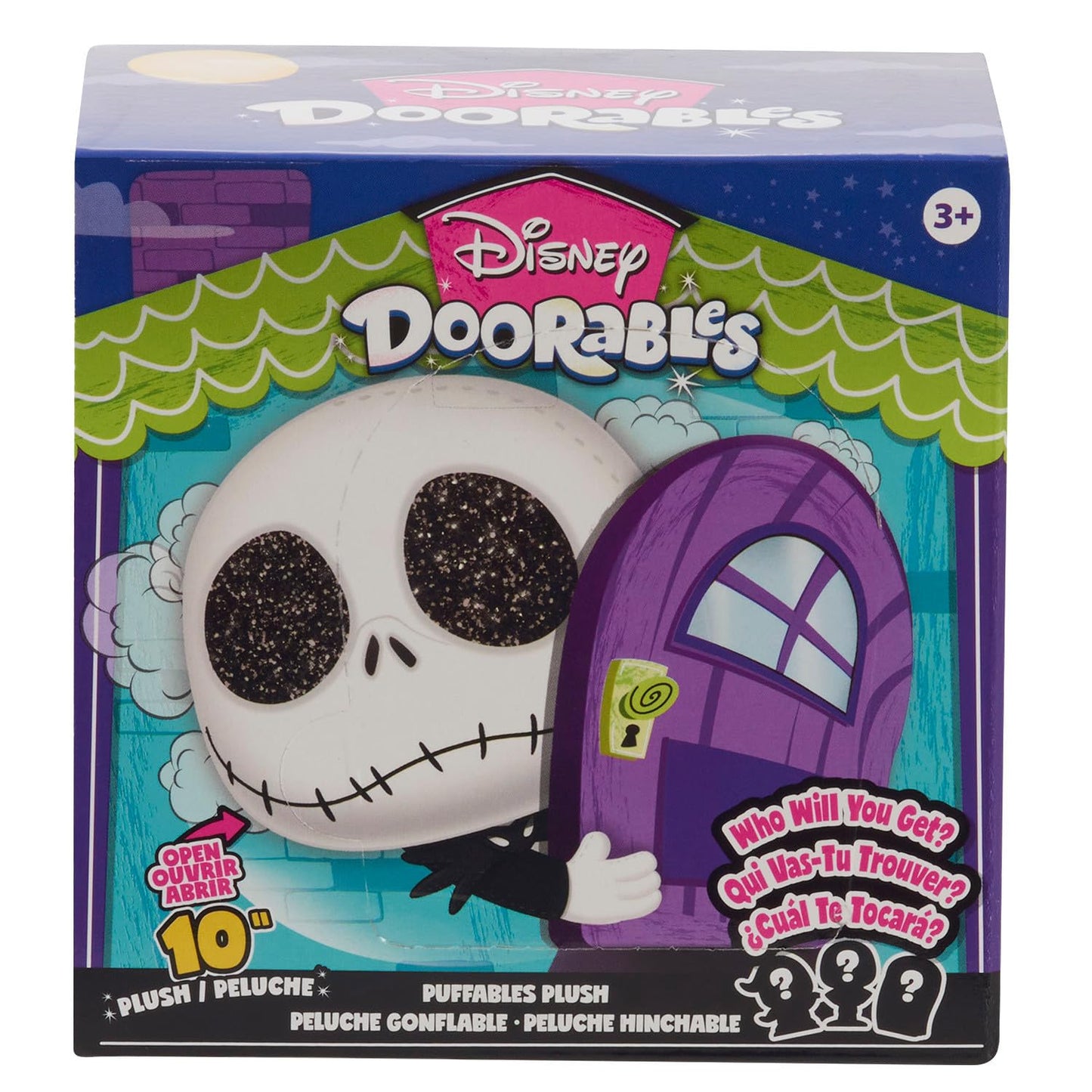 Disney Doorables Puffables Tim Burton’s The Nightmare Before Christmas, 10-inch Plush, Styles May Vary, Officially Licensed Kids Toys for Ages 3 Up