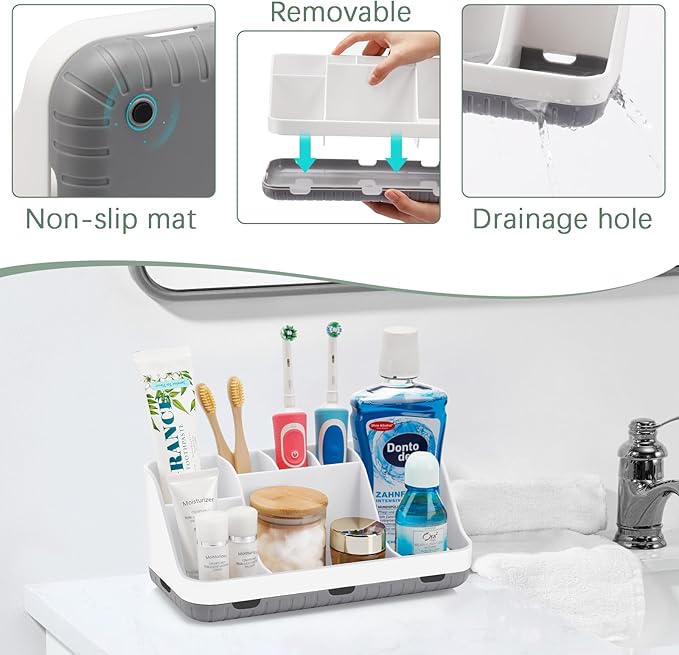 Toothbrush Holders for Bathrooms Countertop Organizer