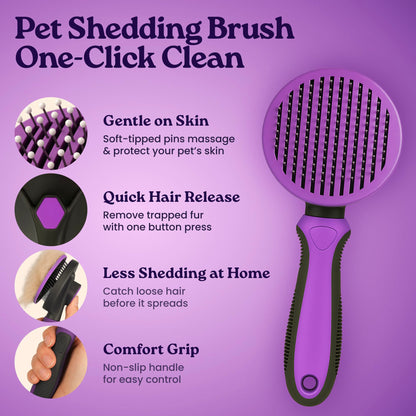 Cat Care Grooming Kit 6 in 1, Include: Nail Clipper, Brush for Shedding, Wand Toy, Interactive Ball Toy, Bath Brush, Ear Cleaner Finger Wipes (30ct.), Cat Grooming Supplies