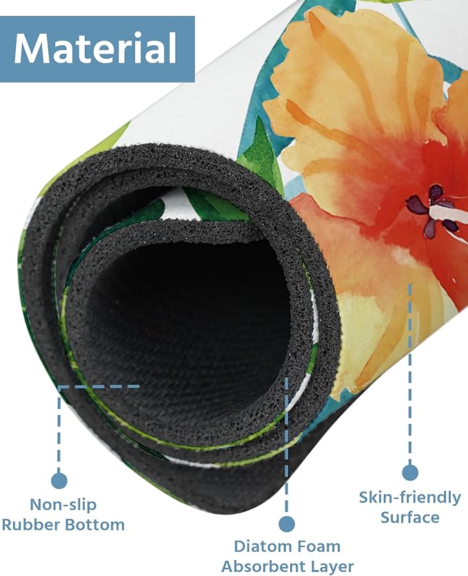 Patterned Sink Faucet Mat Kitchen Splash Guard Super Absorbent Drying Mat