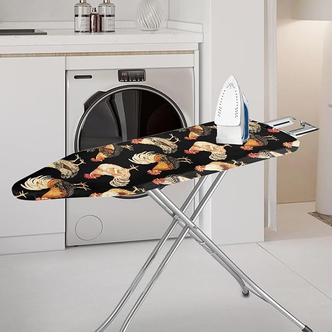 Roosters Pattern Ironing Board Cover and Pad Resist Scorching Cover