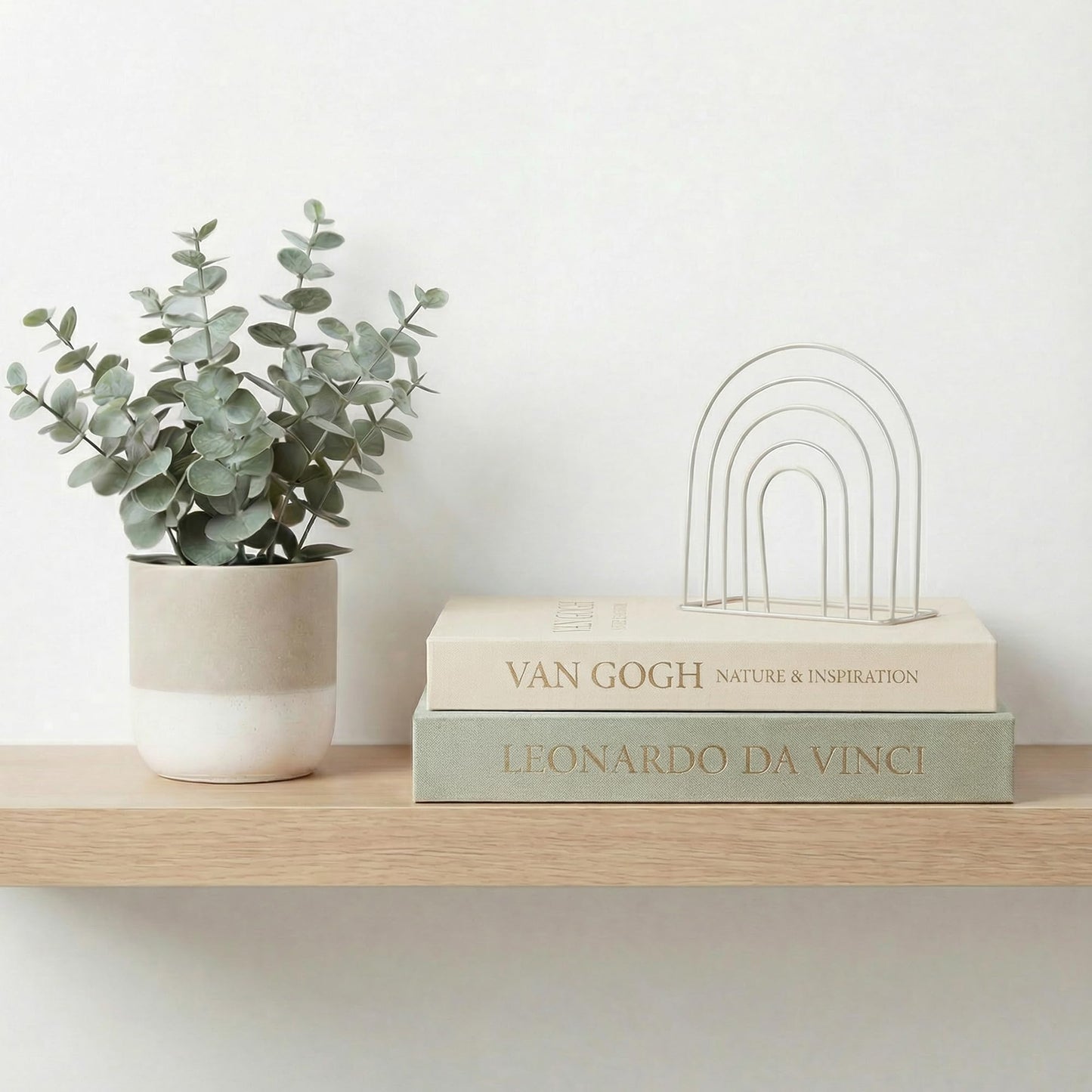 Aesthetic Decorative Books - Set of 2 Linen Boxes with Gold Lettering, Enhance Your Coffee Table, Bookshelf or Mantle Decor - Fake/Faux Books for Home Decoration, Photo & Keepsake Storage