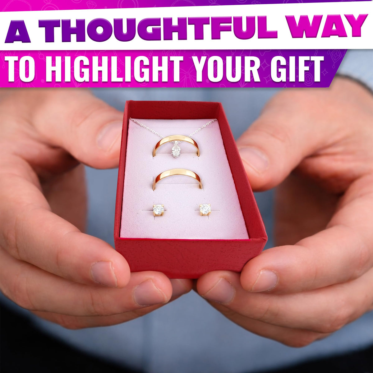 KETAR 24 Pack Small Jewelry Gift Boxes with Bows — 4 Color Options, Cardboard Paper Earring, Necklace and Bracelet Gift Box with Foam Insert — Birthday, Wedding and Mother’s Day | 3.2" X 2" X 1.06"