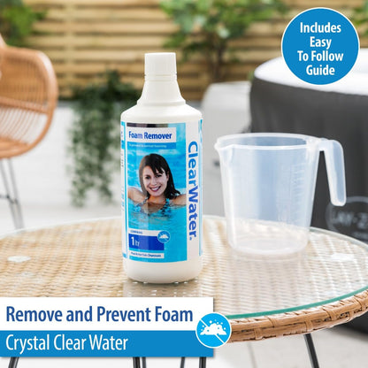 Clearwater Foam Remover for Swimming Pool and Spa Treatment, 1 Litre