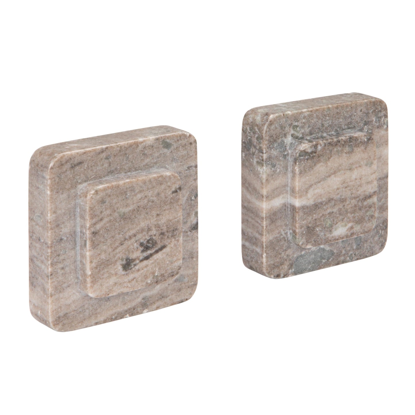 Bloomingville Heavy Duty Marble Bookends, Beige, Set of 2