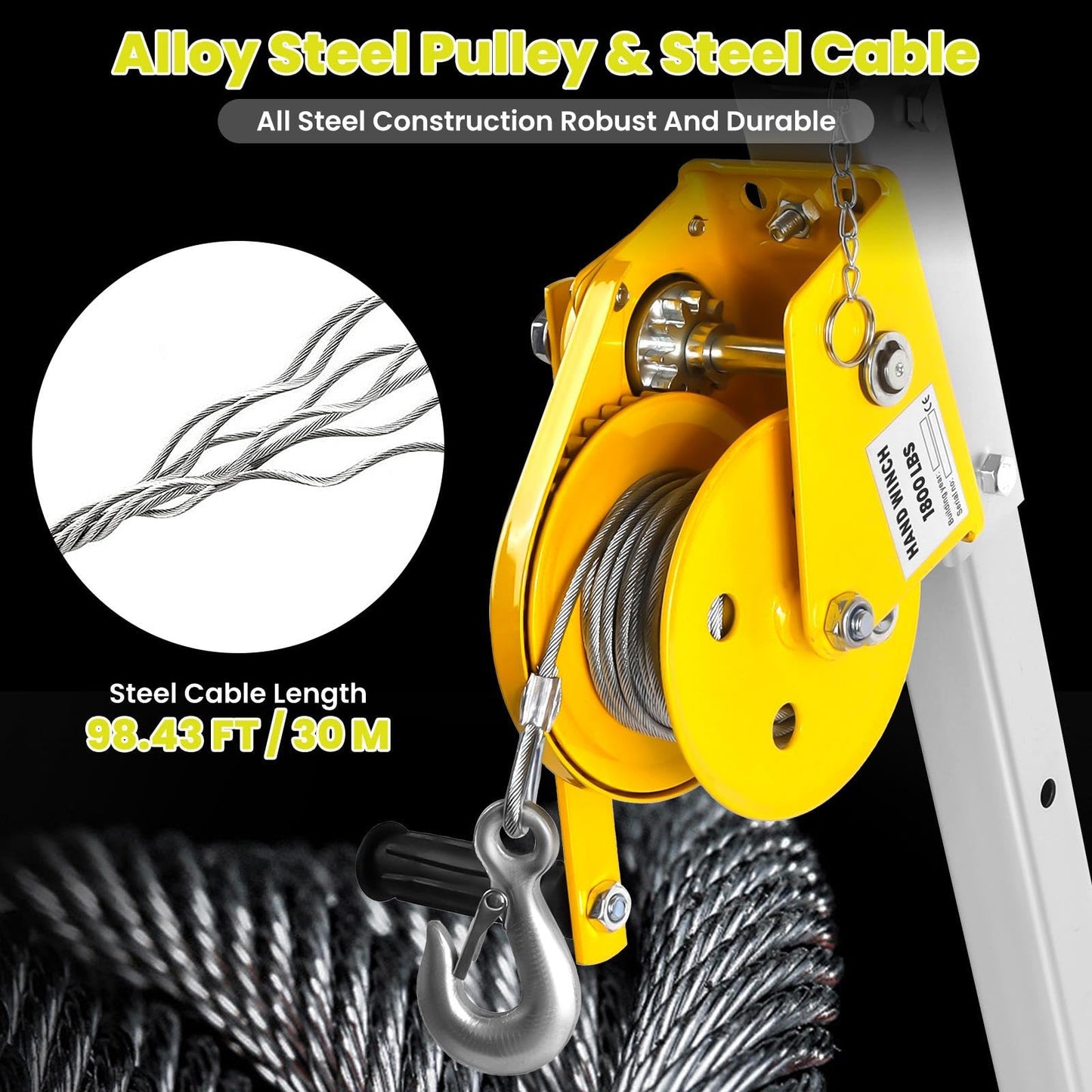 Traditional Confined Space Tripod, 1800lbs Confined Space Tripod Kit, Confined Rescue Tripod for Traditional (1800LBS)