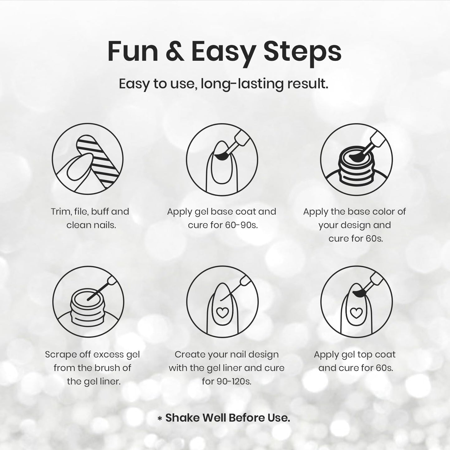 Beetles Nail Stamp, 4Pcs French Tip Tool Easy Manicure Nail Stamper Single Head Soft Silicone Long & Short French Tip Stamp Tool with 2Pcs Nail Scraper Decorations Gift for Women