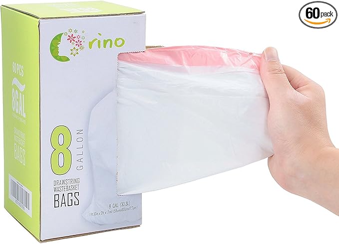 Orino Ultra Strong Garbage Bags 8 Gallon Trash Can Liners