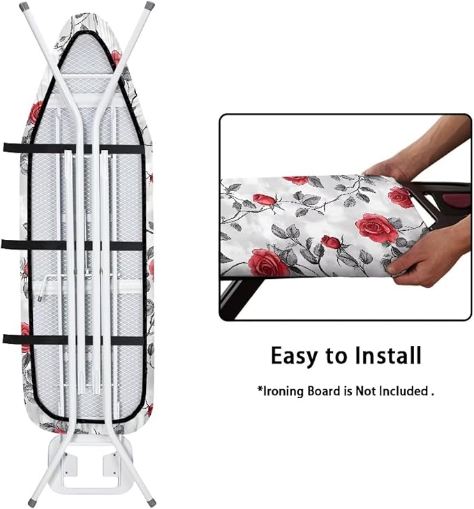 Rose Print Ironing Board Cover Polyester Iron Cover