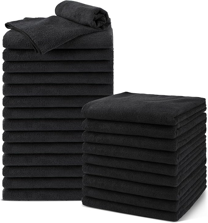 Salon Towels 24 Pack, Microfiber Barber Towels Bulk, Hair-Drying Cloth Super