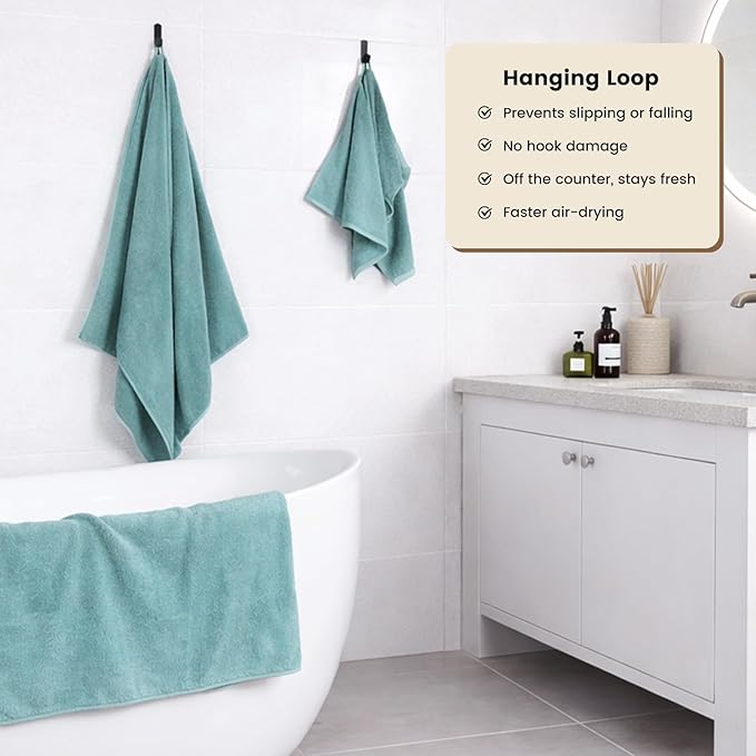 SEMAXE 4-Pack Luxury Bath Towels