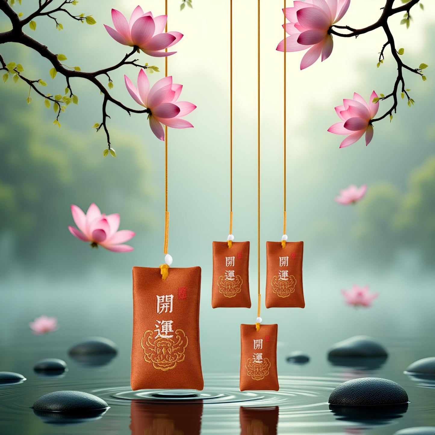 4 Pcs Spiritual Salt Pouch, Spiritual Salt with Sachet, Buddhist Spiritual Necklace, Spiritual Pouch for Money, Happiness, Chinese Amulet Sea Salts Substitutes