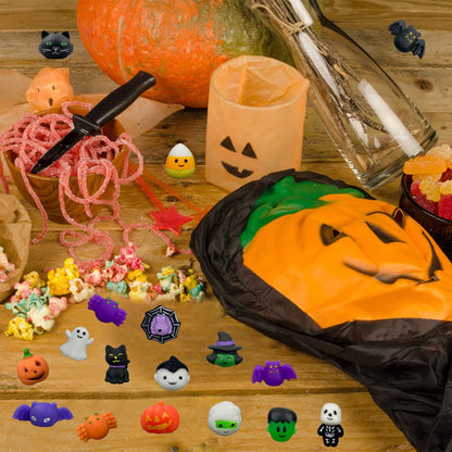 QINGQIU 72 PCS Halloween Mochi Squishy Toys Squishies Halloween Toys for Kids Girls Boys Halloween Party Favors Halloween Treat Bags Gifts