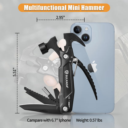 Gifts for men,Multitool Hammer 15 in 1 Camping Accessories Survival Gear,Valentines gifts Unique Brithday Gift Ideas