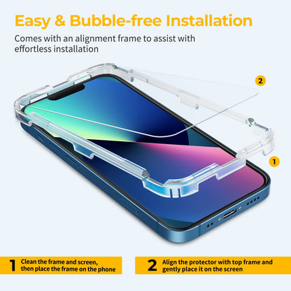 UNBREAKcable Shatterproof Tempered Glass Screen Protector for iPhone SE 2022/SE 2020, iPhone 8/7 [3-Pack] [99.99% HD Clear] [Easy Installation Frame] [9H Hardness][Bubble Free] for Apple 4.7''