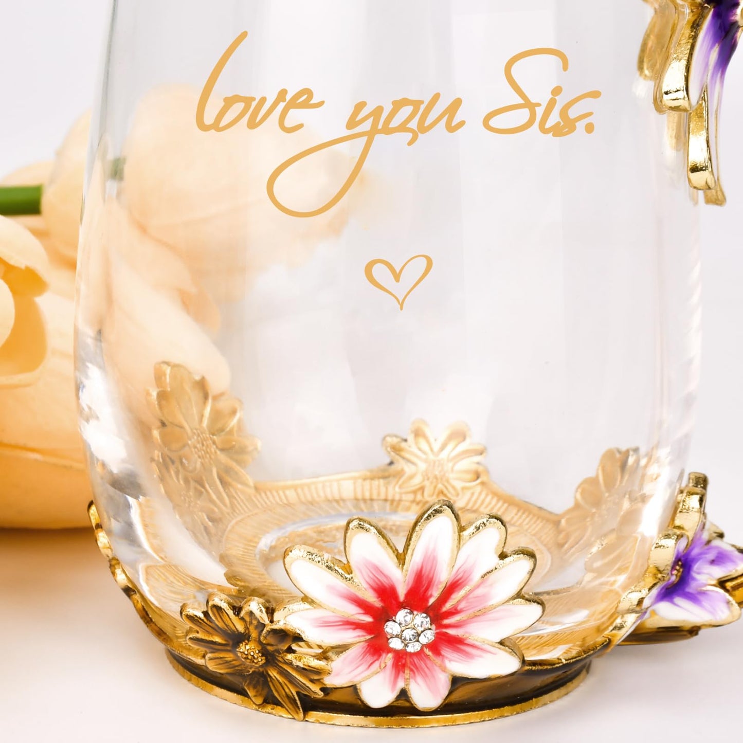 OEAGO Gifts for Mom Women Valentines Day Gifts for Her Glass Coffee Enamels Mug Best Birthday Valentine's for Girlfriend Wife Mothers Day from Daughter Son Tea Cup Stocking Stuffers Christmas
