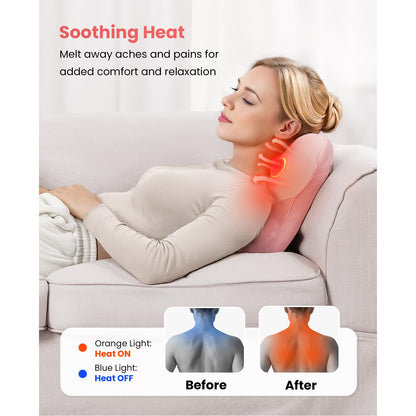 BOB AND BRAD Cordless Back Massager with Heat FSA Eligible HSA Eligible, Shiatsu Neck Massager for Pain Relief Deep Tissue, 3D Kneading Massage Pillow for Pain Relief, Birthday Gifts for Women Men