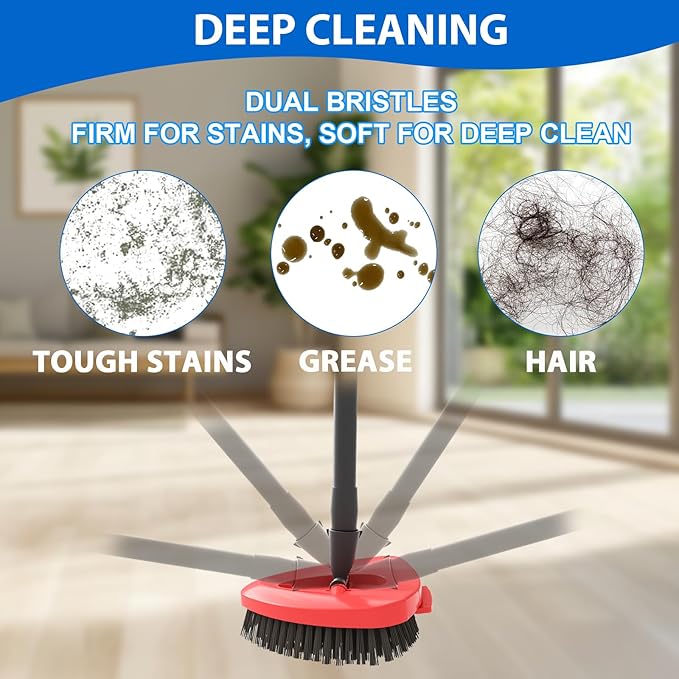 Upgraded Spin Mop Replacement Scrub Brush Heads Compatible