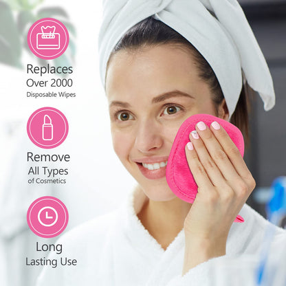 Orighty Flannel Makeup Remover Cloths 12 Pack, Makeup Removal Face Cleansing Cloth, Reusable Makeup Remover Pads Remove Instantly Dirt with Just Water, 5 x 5 in