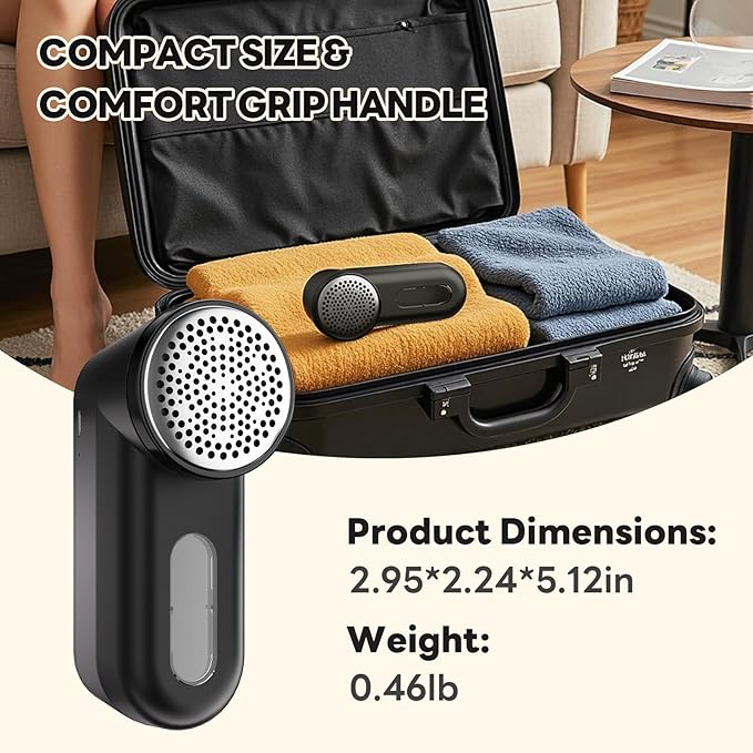 Lint Remover for Clothes Shaver Pill Remover Rechargeable Fabric Shaver 2-Speed