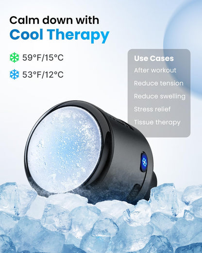RENPHO Massage Gun Head with Heat and Cool for Model RP-GM171-N1, R-WMG08, Percussion Muscle Massager Attachment, Portable Rechargeable Handheld Accessory